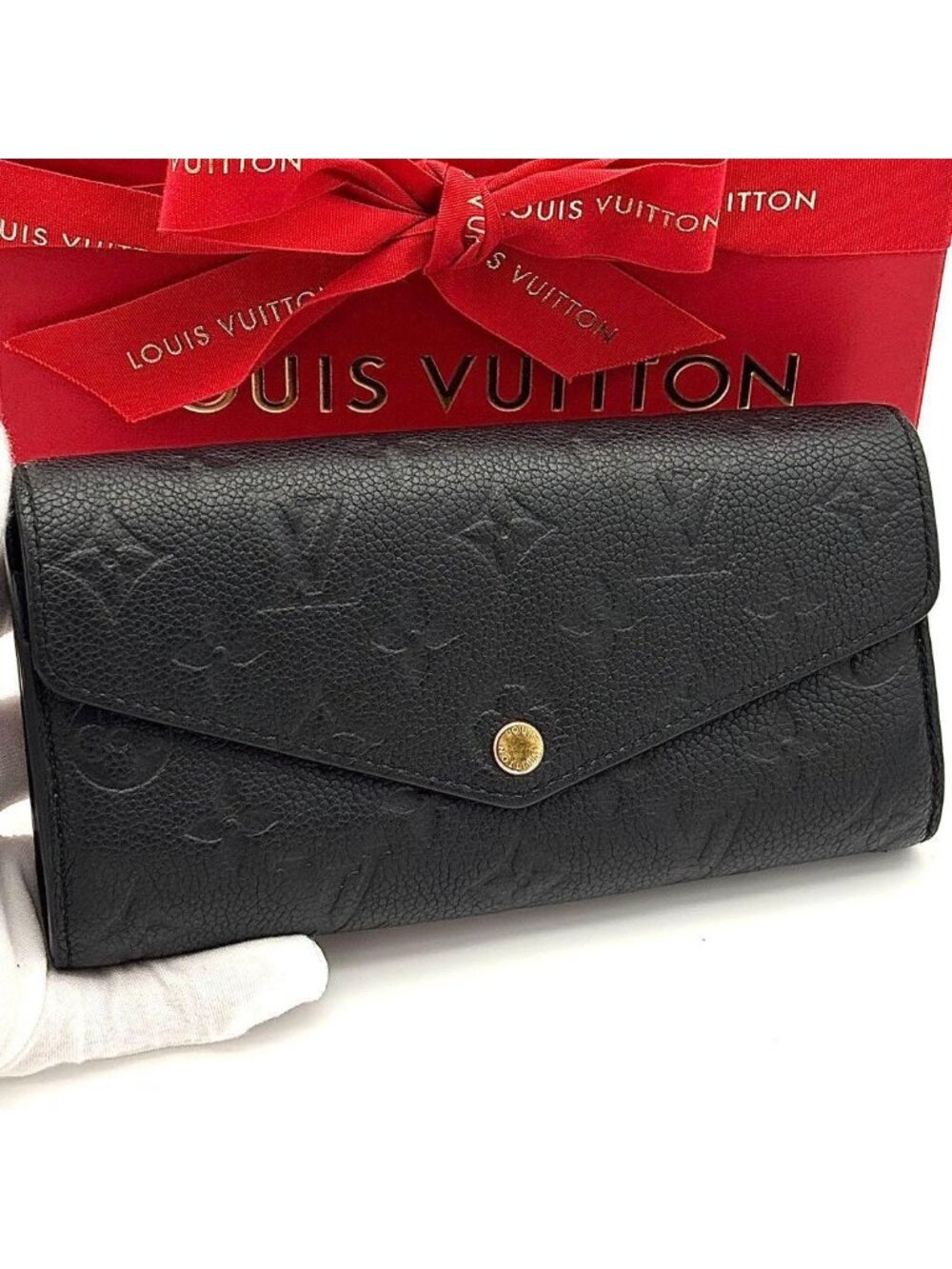 Louis Vuitton Wallet Portefeuille Sarah Monogram Black